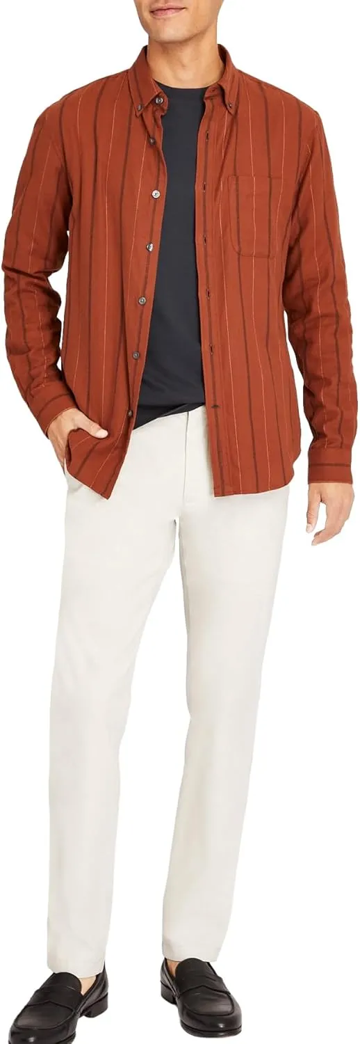 Club Monaco Men's Stripe Flannel Shirt
