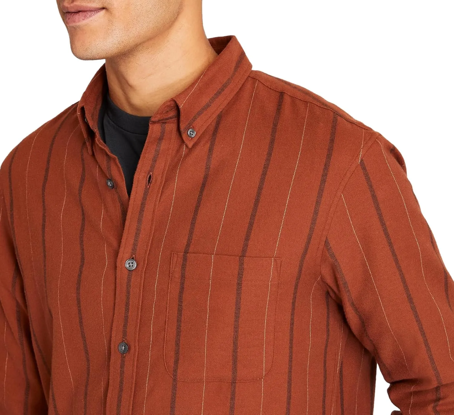 Club Monaco Men's Stripe Flannel Shirt
