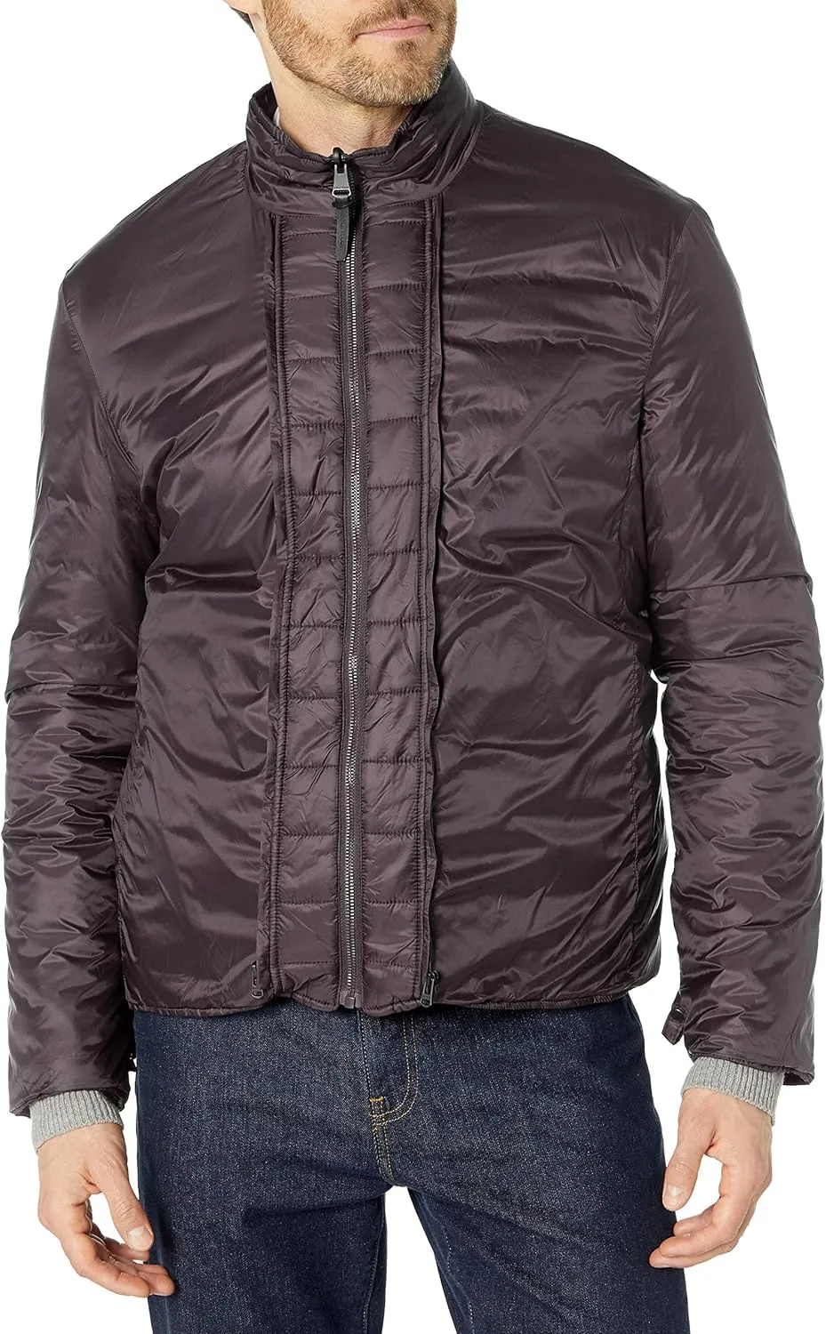 Cole Haan Men's Melton 3-in-1 Wool Jacket with Removable Bib