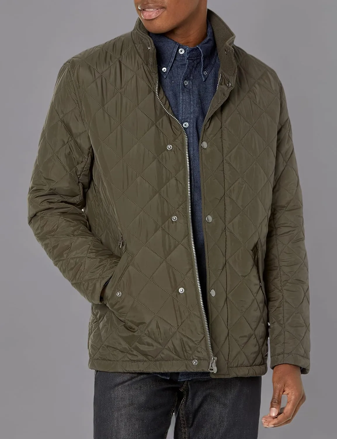 Cole Haan Men's Stand Collar Quilted Jacket