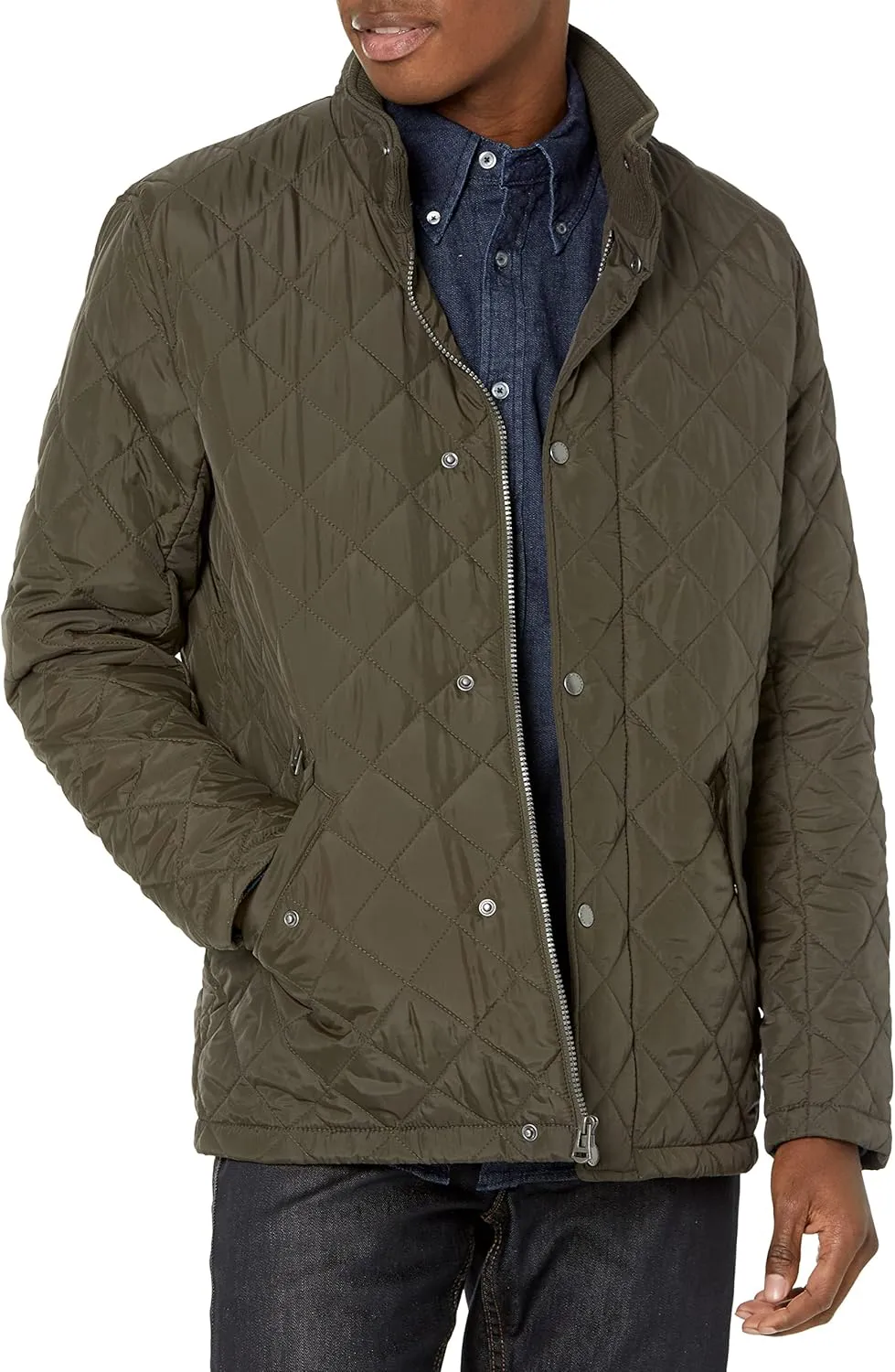 Cole Haan Men's Stand Collar Quilted Jacket