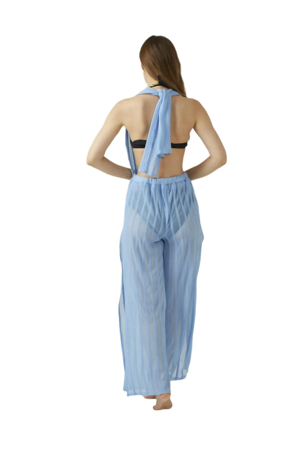 Colorful Women's Cover-Up Wide-Leg Pants Suit - Jump Suit Great for Cruise, Lake, Beach and Poolside