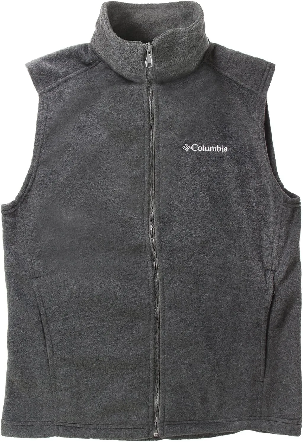 Columbia Men's Cathedral Peak II Fleece Vest, Charcoal Heather, Medium