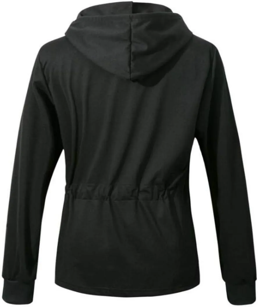 Colygamala Men's Fashion Long Cape Cardigan Sweatshirt Hoodie Black Cloak Outerwear