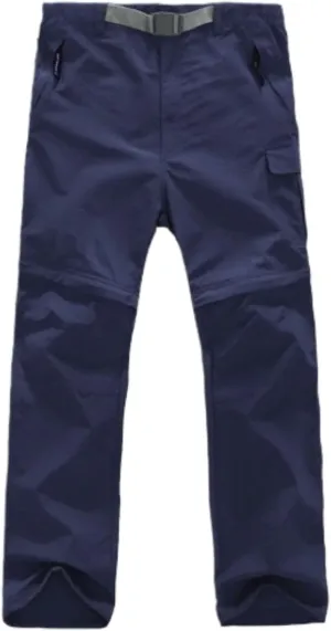 Convertible Cargo Pants for Men Quick Dry Stretch Waist Casual Athletic Pants Relaxed Fit Lightweight Streetwear Trousers
