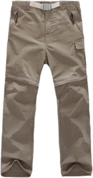 Convertible Cargo Pants for Men Quick Dry Stretch Waist Casual Athletic Pants Relaxed Fit Lightweight Streetwear Trousers