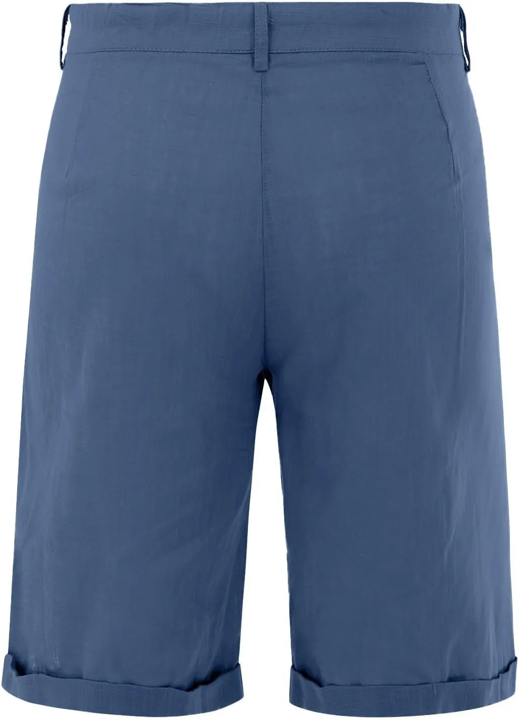 Cotton Linen Shorts for Men Belt Loops Drawstring Shorts Classic Shorts Elastic Waist Summer Beach Pants