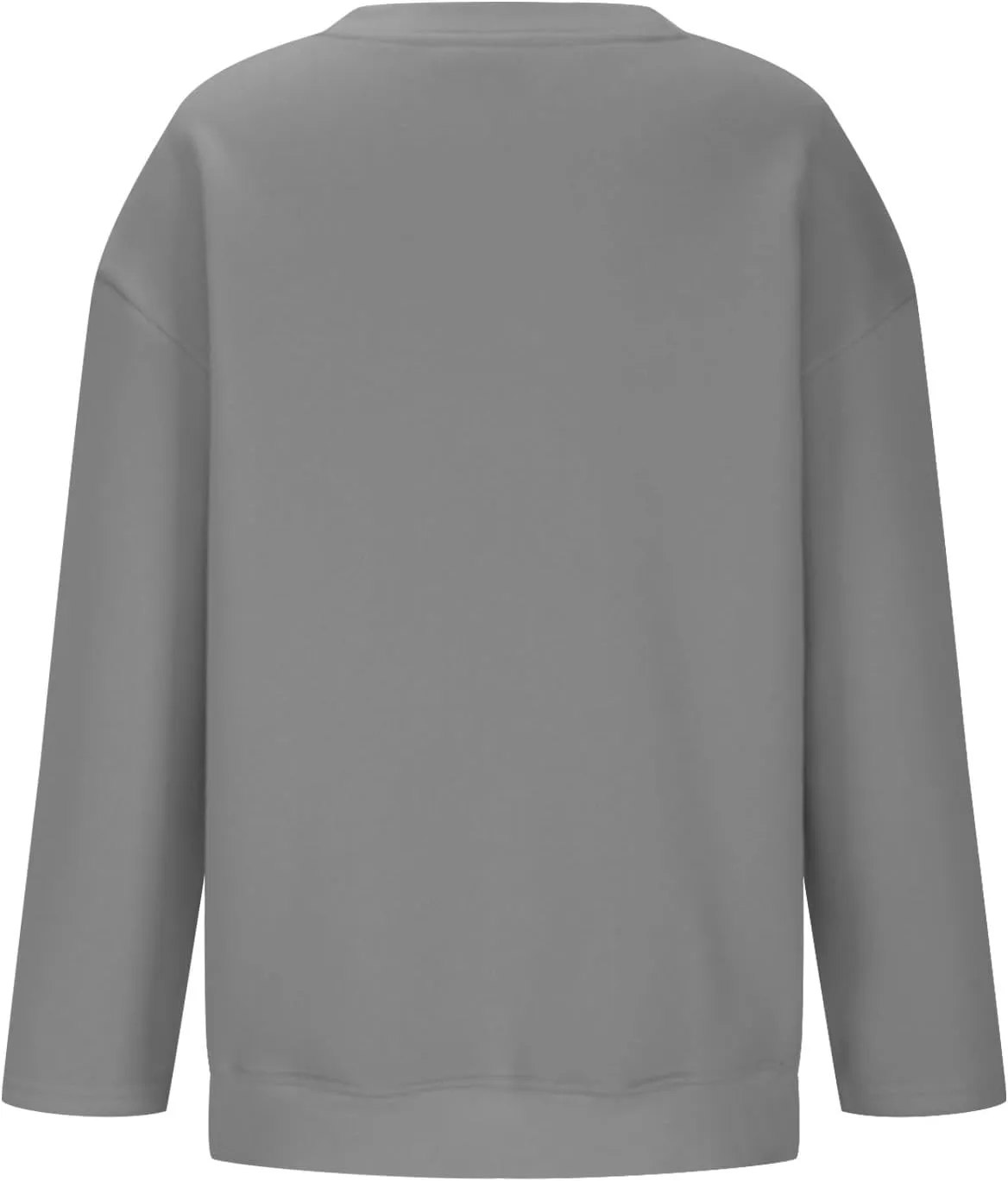 Crewneck Sweatshirt for Women Solid Color Oversized Sweatshirt Long Sleeve Pullover Top Fall Winter Sweatshirt