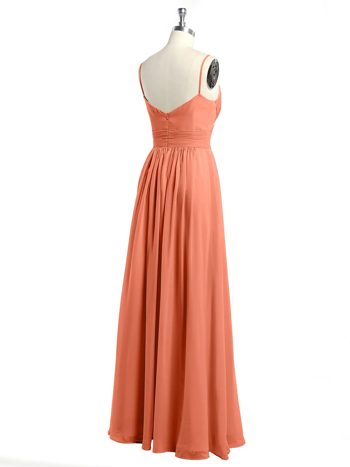 Cross Pleated Bodice Spaghetti Strap Dresses Sunset Plus Size