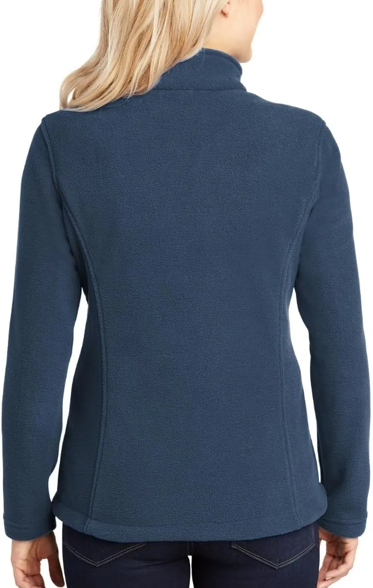 Custom Embroidery Full-Zip Fleece Jackets for women, Low-Pill Midweight with Drawcord Hem for Healthcare workers.