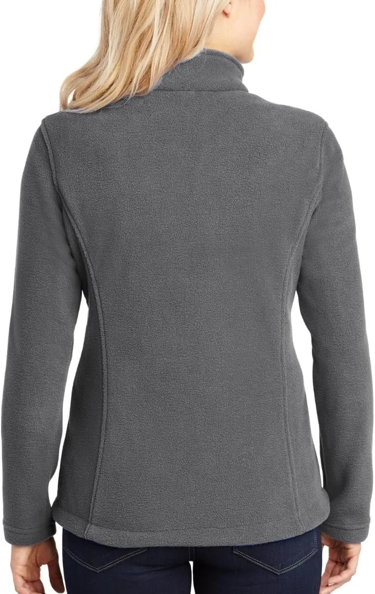 Custom Embroidery Full-Zip Fleece Jackets for women, Low-Pill Midweight with Drawcord Hem for Healthcare workers.