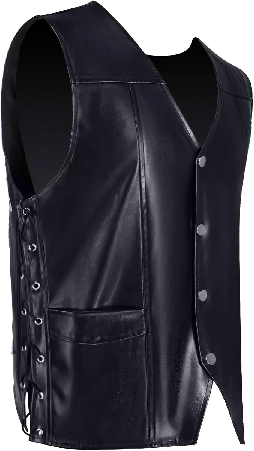 Daryl Dixon Vest Angel Wings Vest Jacket PU Leather Cosplay Costume
