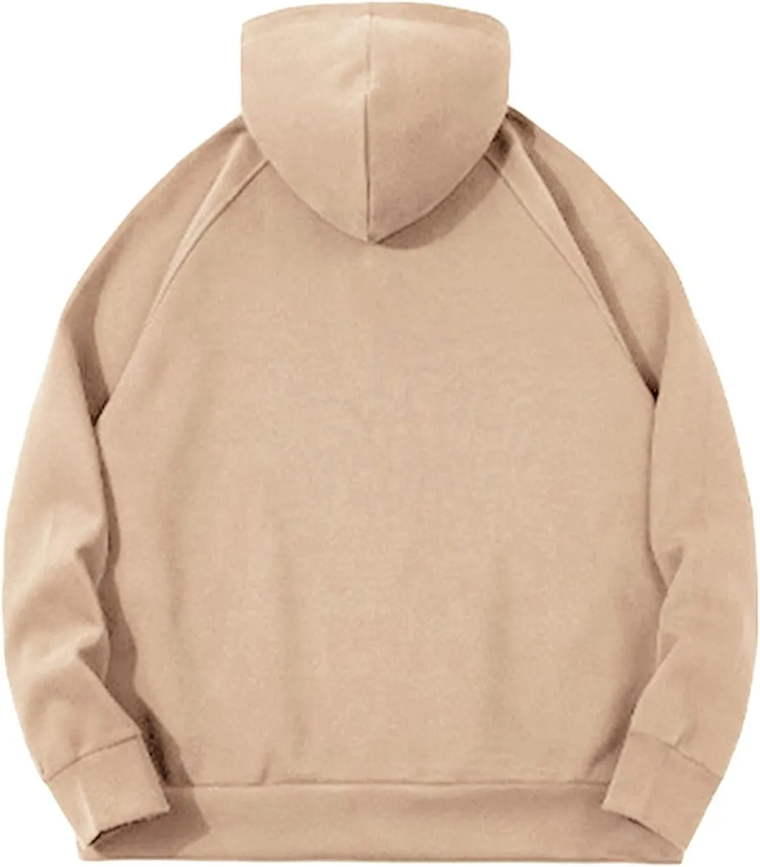 DGHM-JLMY Men's 1/4 Zipper Hooded Solid Color Hooded Big and Tall Loose Fit Heavyweight Sweatshirt Quarter-Zip Hooded