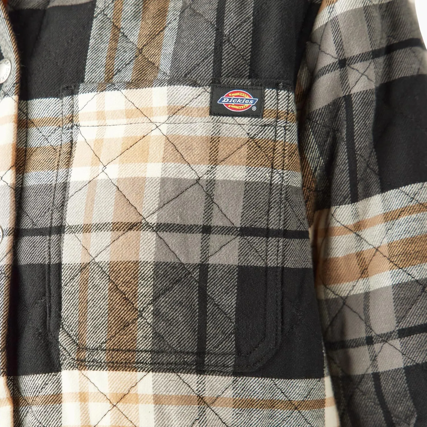 Dickies Womens Flannel Hooded Shirt Jacket