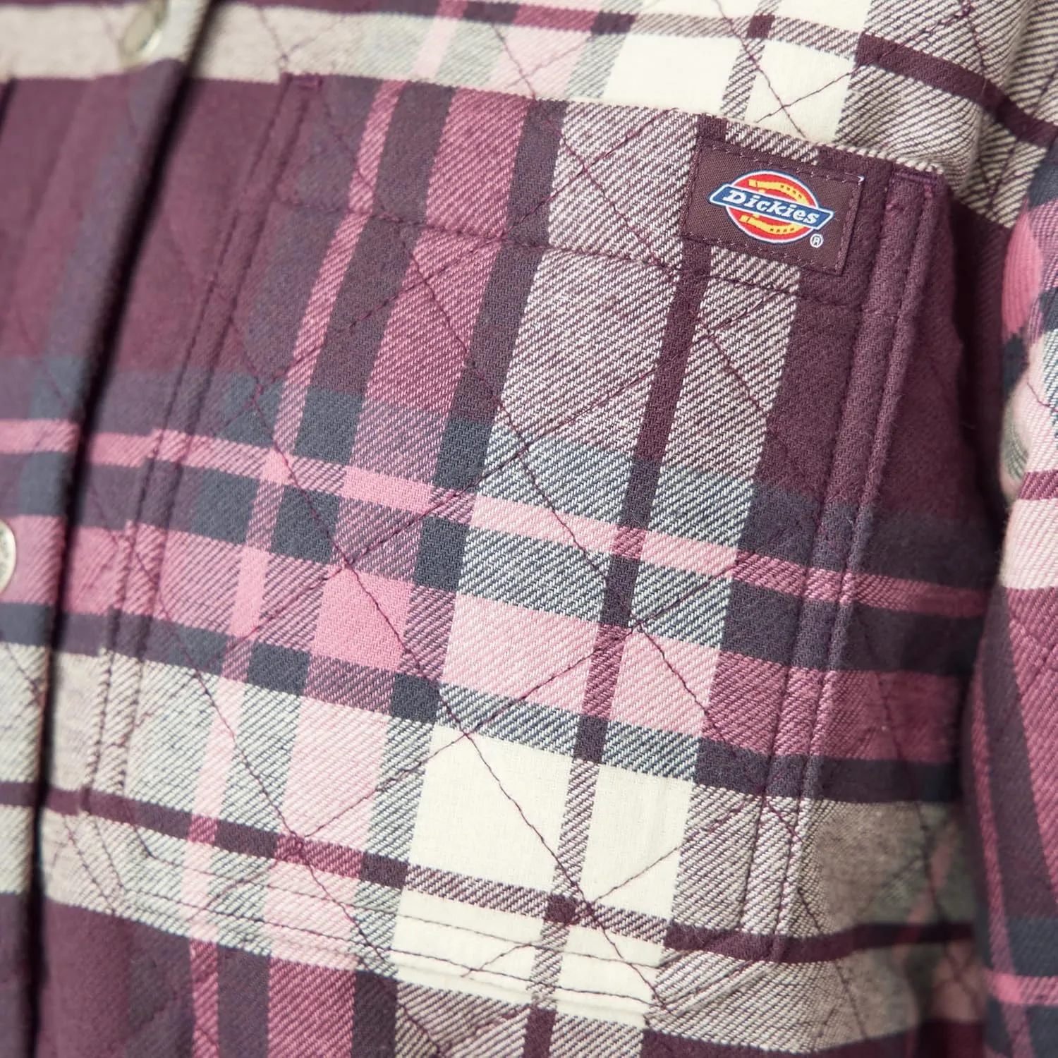 Dickies Womens Flannel Hooded Shirt Jacket