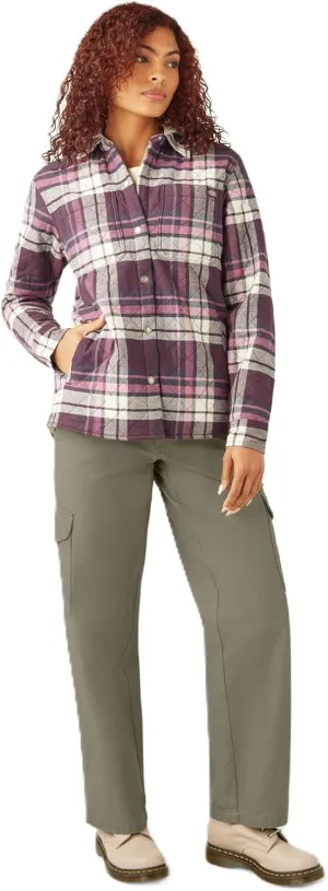 Dickies Womens Flannel Hooded Shirt Jacket
