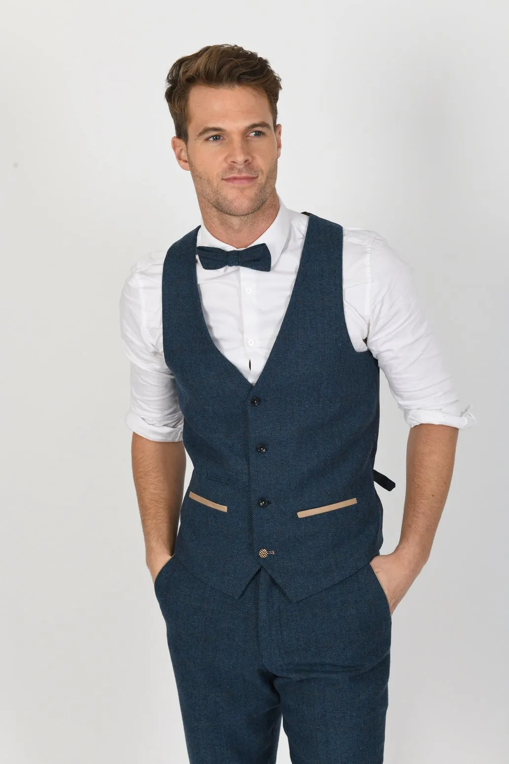 Dion Blue Check Peaky Blinder Tweed Suit | Wedding Wear | Office Wear