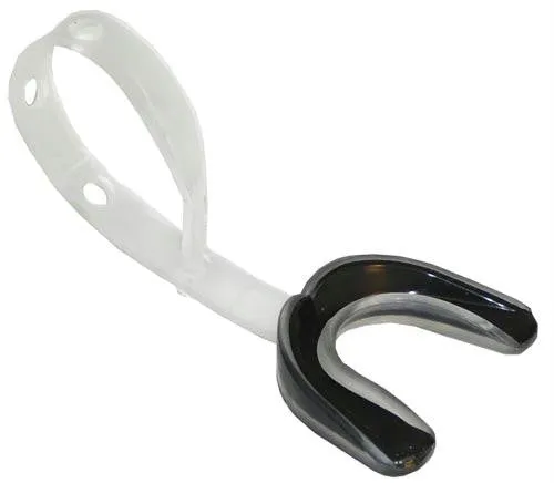 Double Density Mouthguard w- Strap (Youth)(Black)