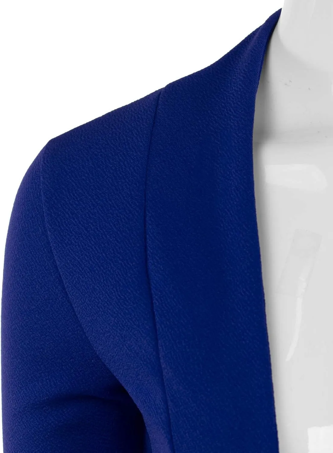 DOUBLJU Bolero Open Front Cardigan Crop Jackets 3/4 Sleeve Basic Cropped Blazers Business Casual for Womens with Plus Size