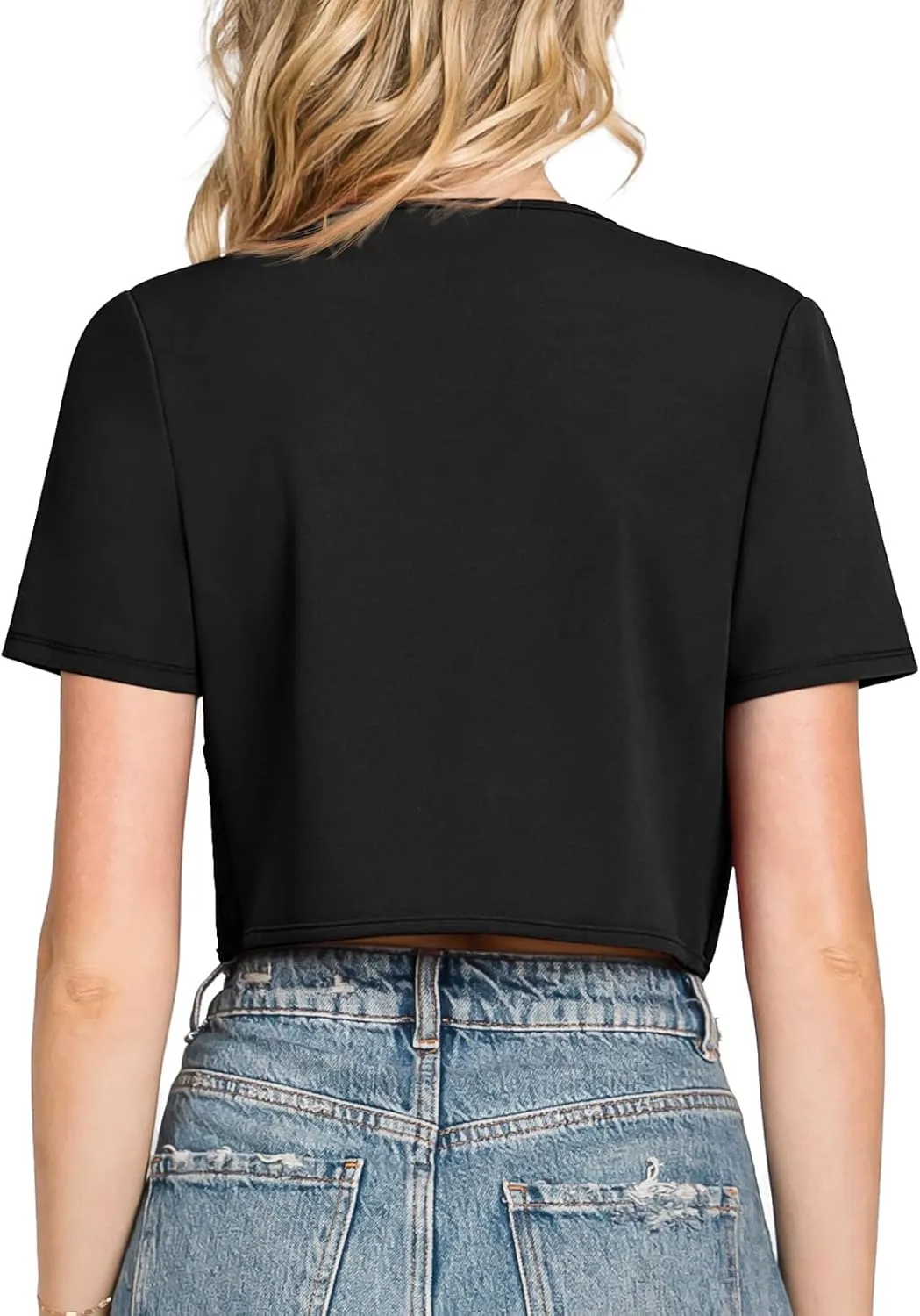 DOUBLJU Bolero Open Front Cardigan Crop Jackets Short Sleeve Basic Cropped Blazers Business Casual for Womens with Plus Size