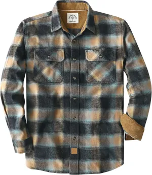 Dubinik? Mens Flannel Shirt Long Sleeve Button Down Plaid All Cotton Soft Brushed Flannel Shirt for Men Utility Casual Shirt
