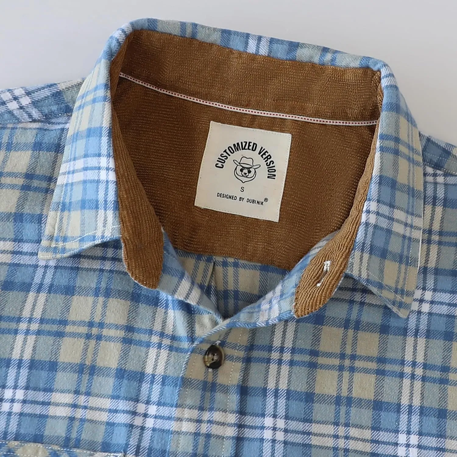 Dubinik? Mens Flannel Shirt Long Sleeve Button Down Plaid All Cotton Soft Brushed Flannel Shirt for Men Utility Casual Shirt