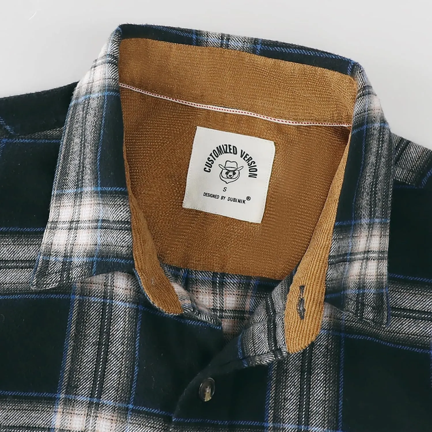 Dubinik? Mens Flannel Shirt Long Sleeve Button Down Plaid All Cotton Soft Brushed Flannel Shirt for Men Utility Casual Shirt