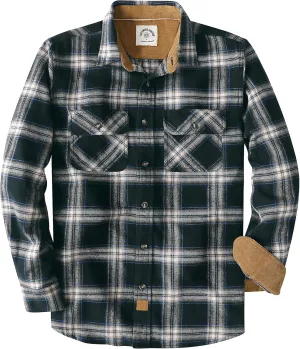 Dubinik? Mens Flannel Shirt Long Sleeve Button Down Plaid All Cotton Soft Brushed Flannel Shirt for Men Utility Casual Shirt