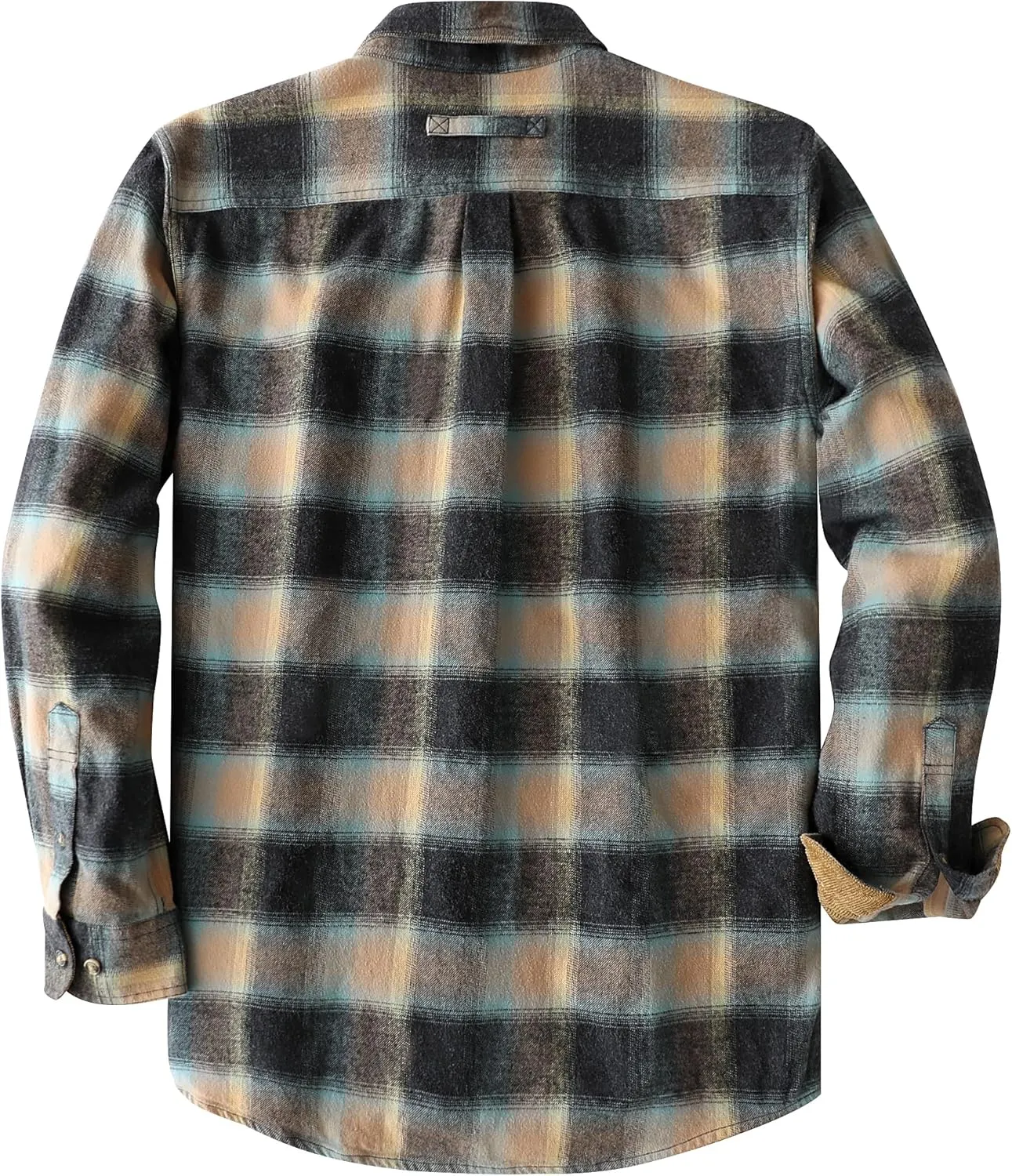 Dubinik? Mens Flannel Shirt Long Sleeve Button Down Plaid All Cotton Soft Brushed Flannel Shirt for Men Utility Casual Shirt