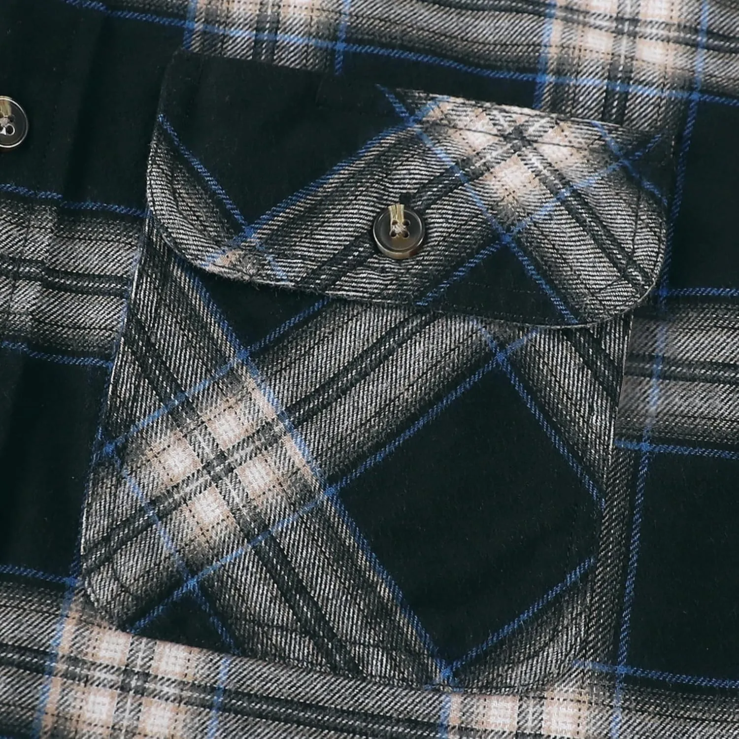 Dubinik? Mens Flannel Shirt Long Sleeve Button Down Plaid All Cotton Soft Brushed Flannel Shirt for Men Utility Casual Shirt