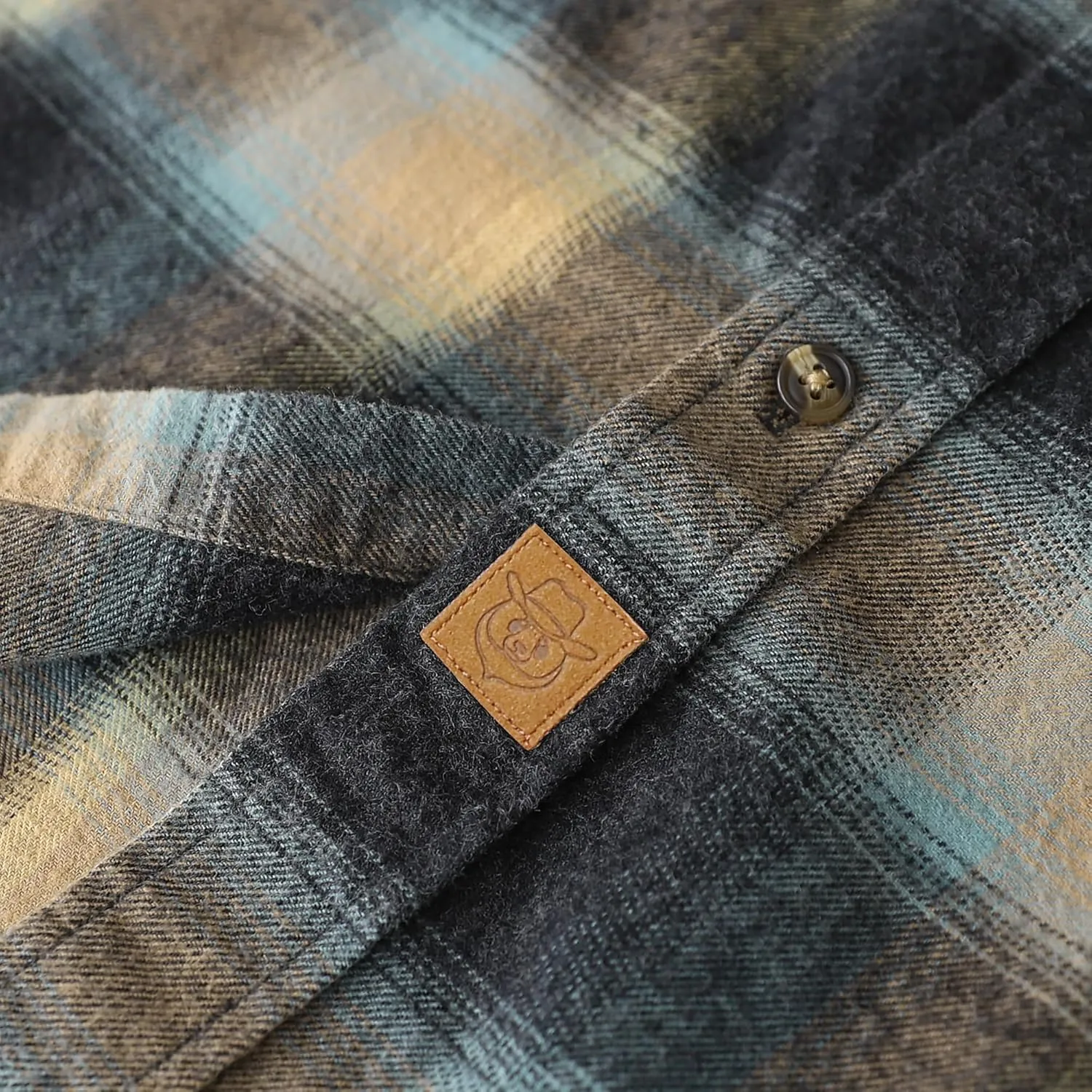 Dubinik? Mens Flannel Shirt Long Sleeve Button Down Plaid All Cotton Soft Brushed Flannel Shirt for Men Utility Casual Shirt
