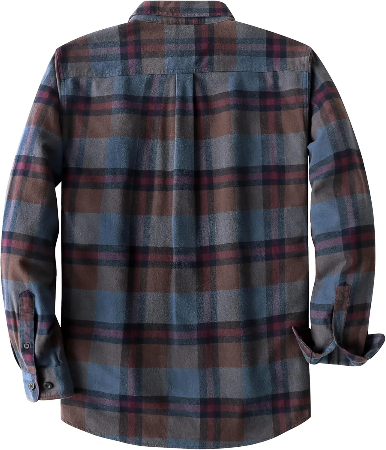 Dubinik?Mens Flannel Shirts Long Sleeve Flannel Shirt for Men Warm Casual Soft Cotton Button Down Plaid Mens Flannel Shirt