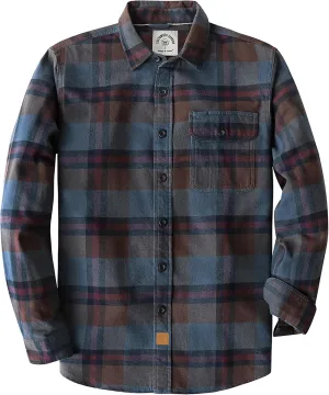 Dubinik?Mens Flannel Shirts Long Sleeve Flannel Shirt for Men Warm Casual Soft Cotton Button Down Plaid Mens Flannel Shirt