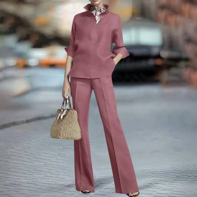Elveswallet Formal Solid Color Women Two Pieces Suit