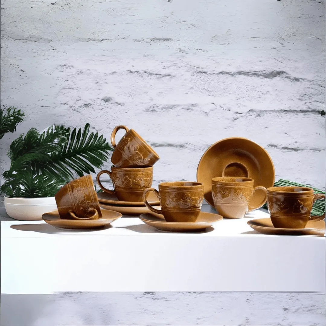 Embroidered Porcelain Cup Suits