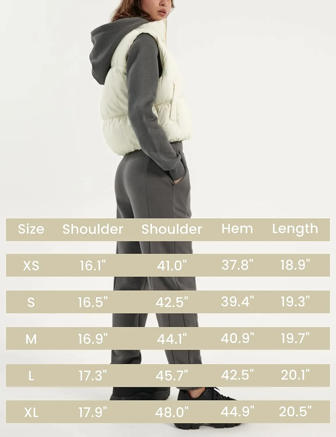 EsheSy Women's Cropped Puffer Vest Stand Collar Full Zip Sleeveless Warm Padded Jacket