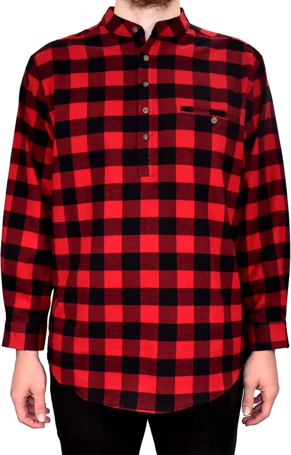 Flannel Cotton Grandfather Shirt