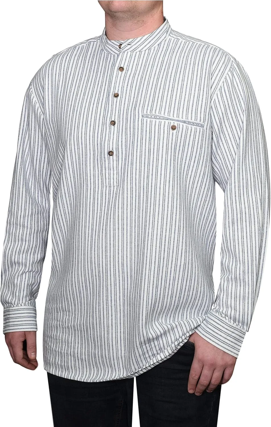 Flannel Cotton Grandfather Shirt