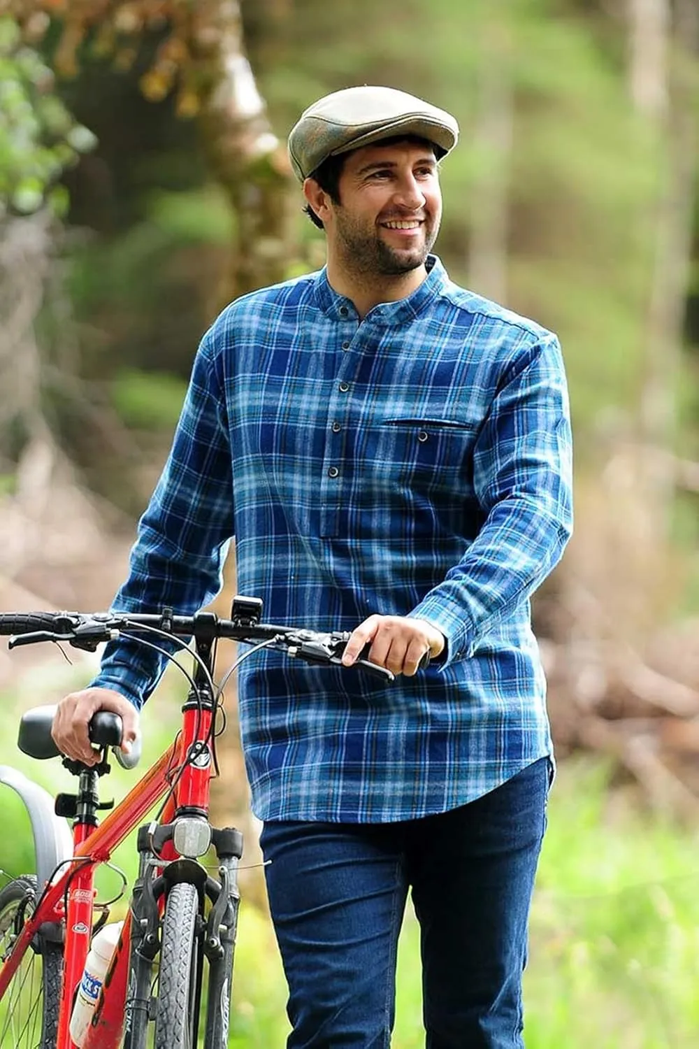 Flannel Cotton Grandfather Shirt