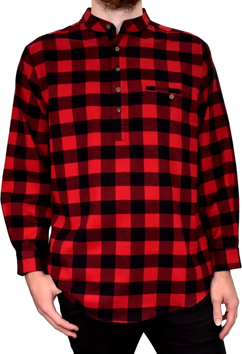Flannel Cotton Grandfather Shirt