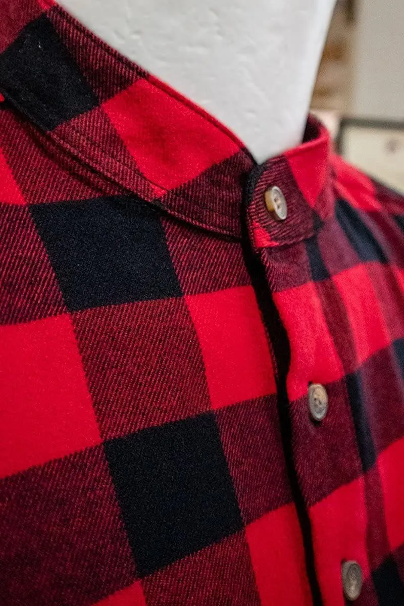 Flannel Cotton Grandfather Shirt