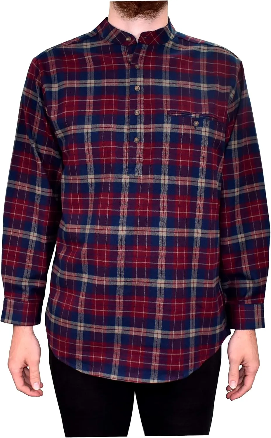 Flannel Cotton Grandfather Shirt