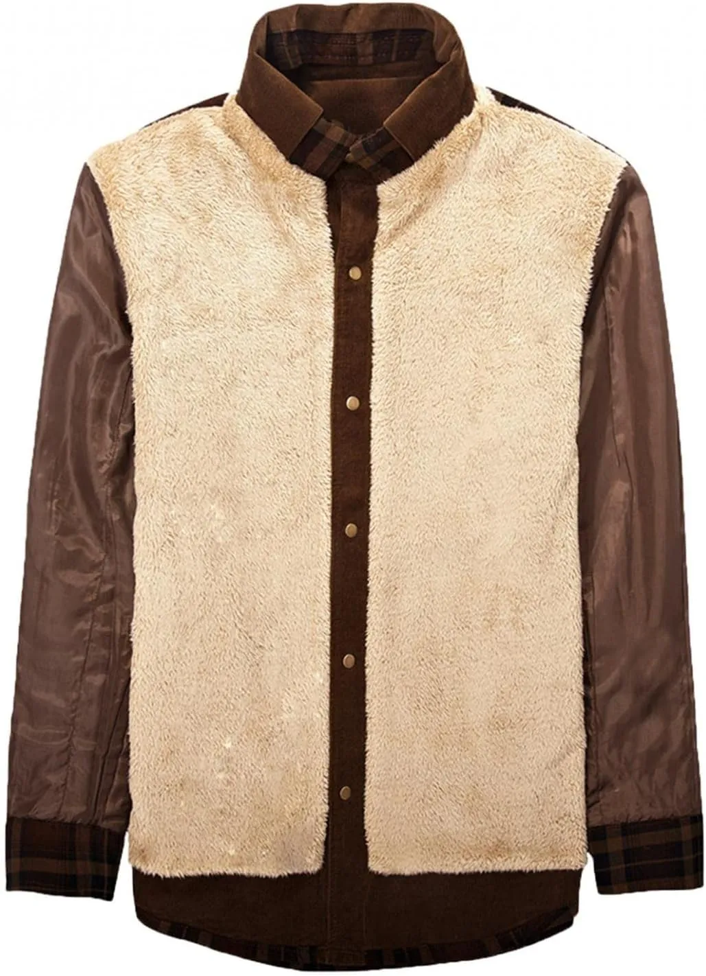Flannel Jackets for Men,Men's Warm Sherpa Lined Fleece Plaid Flannel Shirt Jacket Coat Sweatshirts Sweaters Hoodies Tops
