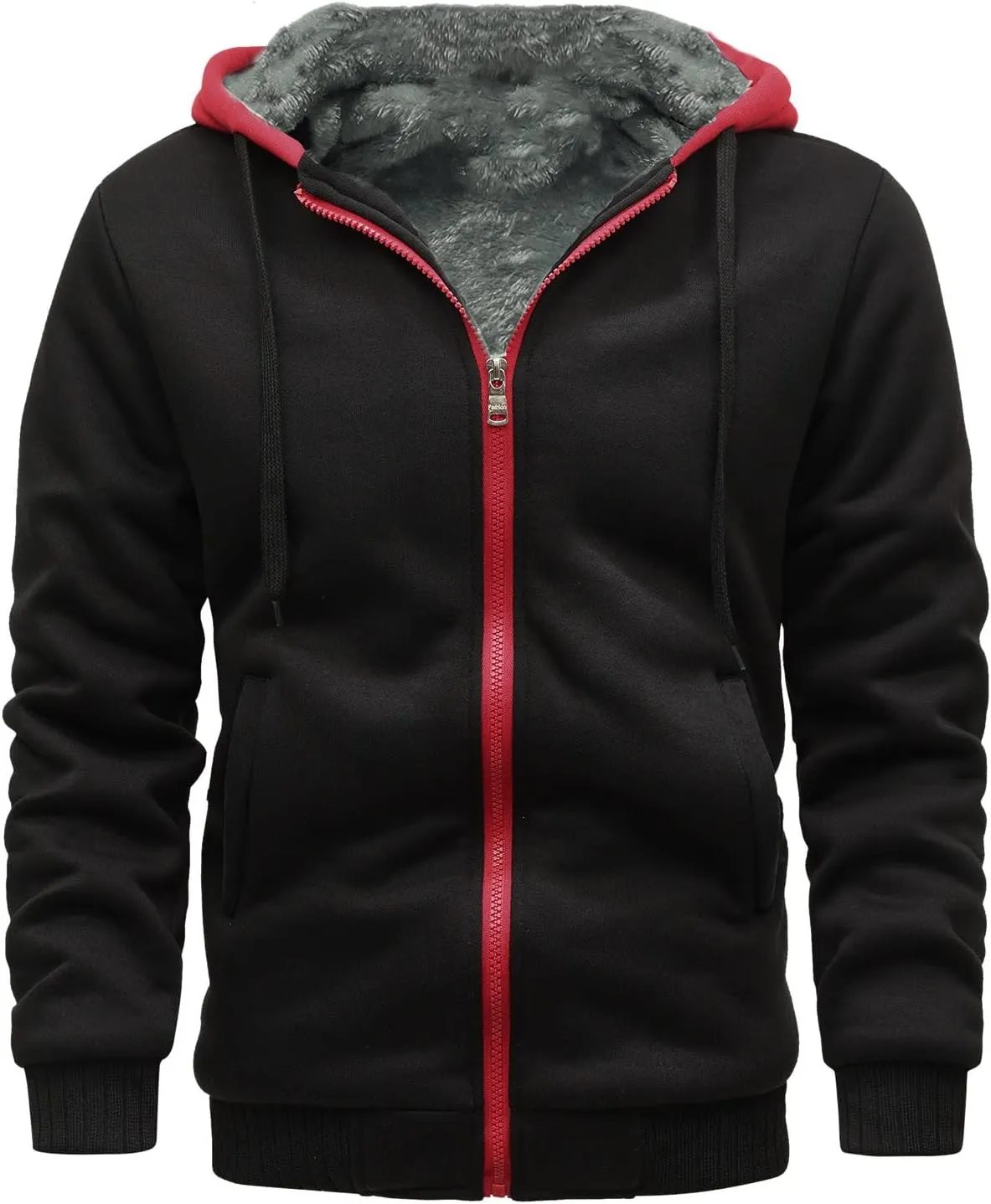 Flannel Jackets for Men,Men's Warm Sherpa Lined Fleece Plaid Flannel Shirt Jacket Coat Sweatshirts Sweaters Hoodies Tops