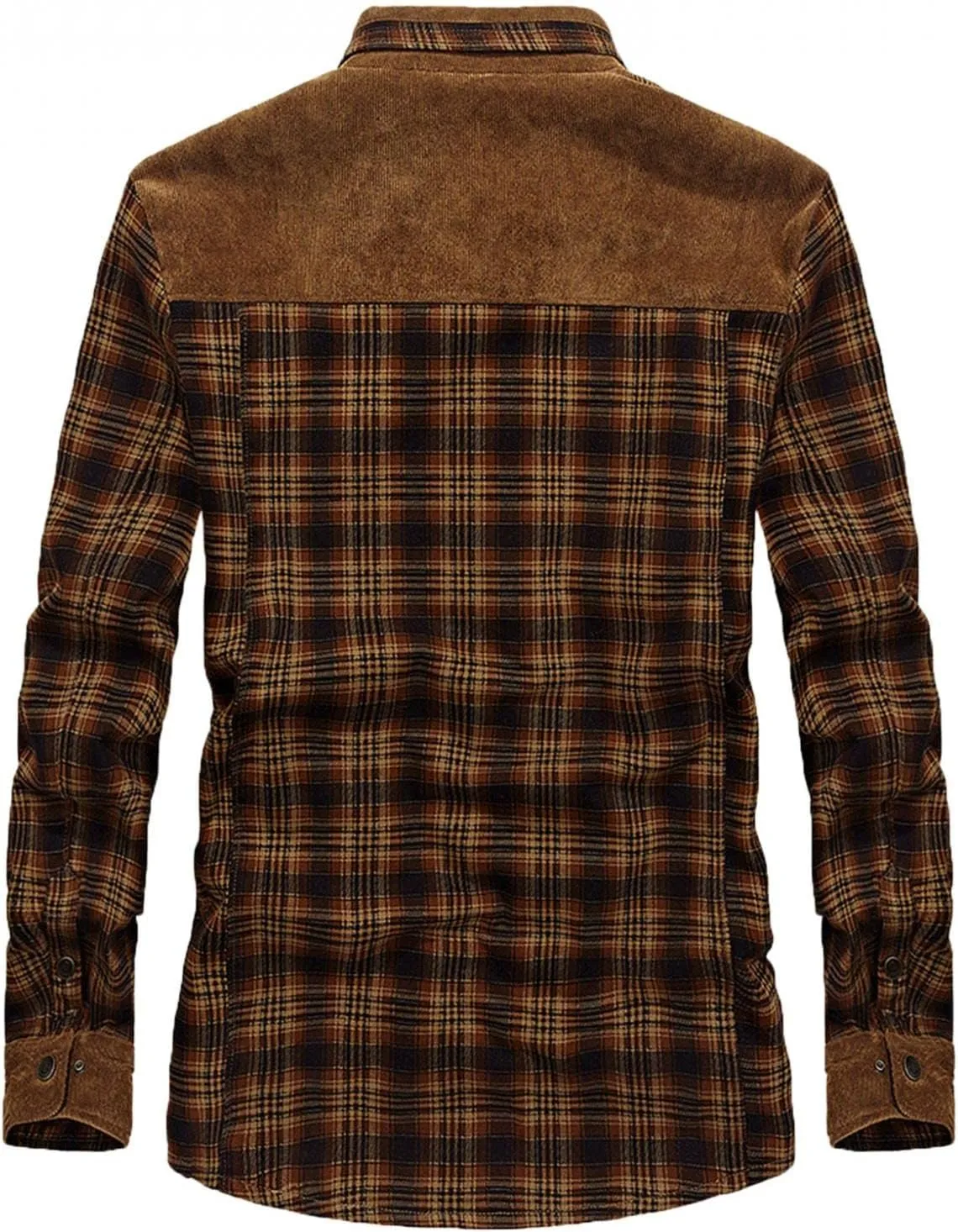 Flannel Jackets for Men,Men's Warm Sherpa Lined Fleece Plaid Flannel Shirt Jacket Coat Sweatshirts Sweaters Hoodies Tops