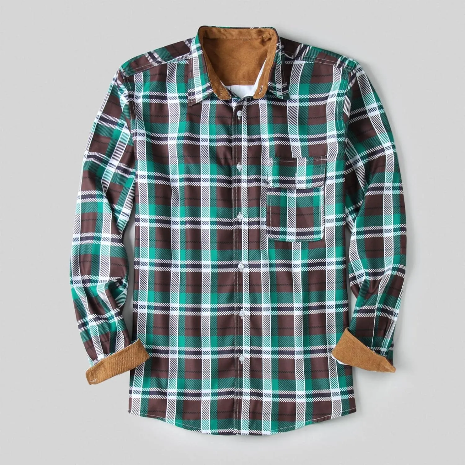 Flannel Shirt for Men Men's Button Down Regular Fit Long Sleeve Plaid Flannel Casual Shirts Men's Cotton Flannel Shirt