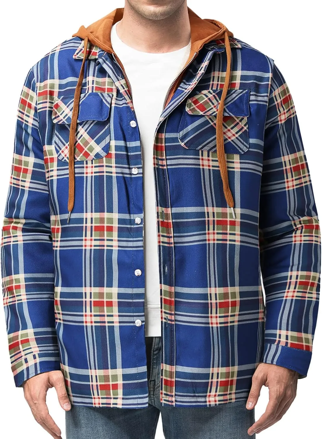 Flannel Shirt for Men Men's Button Down Regular Fit Long Sleeve Plaid Flannel Casual Shirts Men's Cotton Flannel Shirt