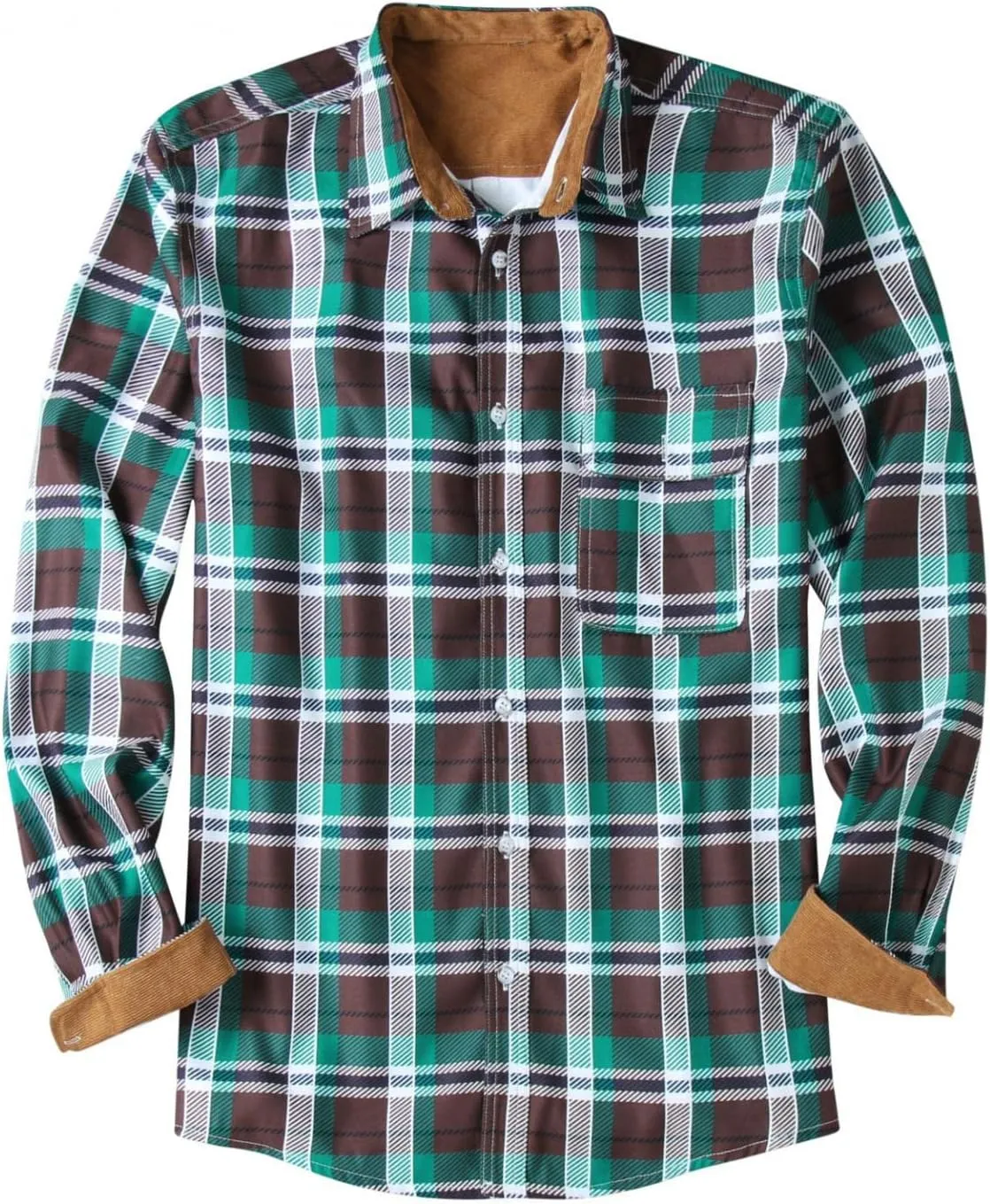 Flannel Shirt for Men Men's Button Down Regular Fit Long Sleeve Plaid Flannel Casual Shirts Men's Cotton Flannel Shirt