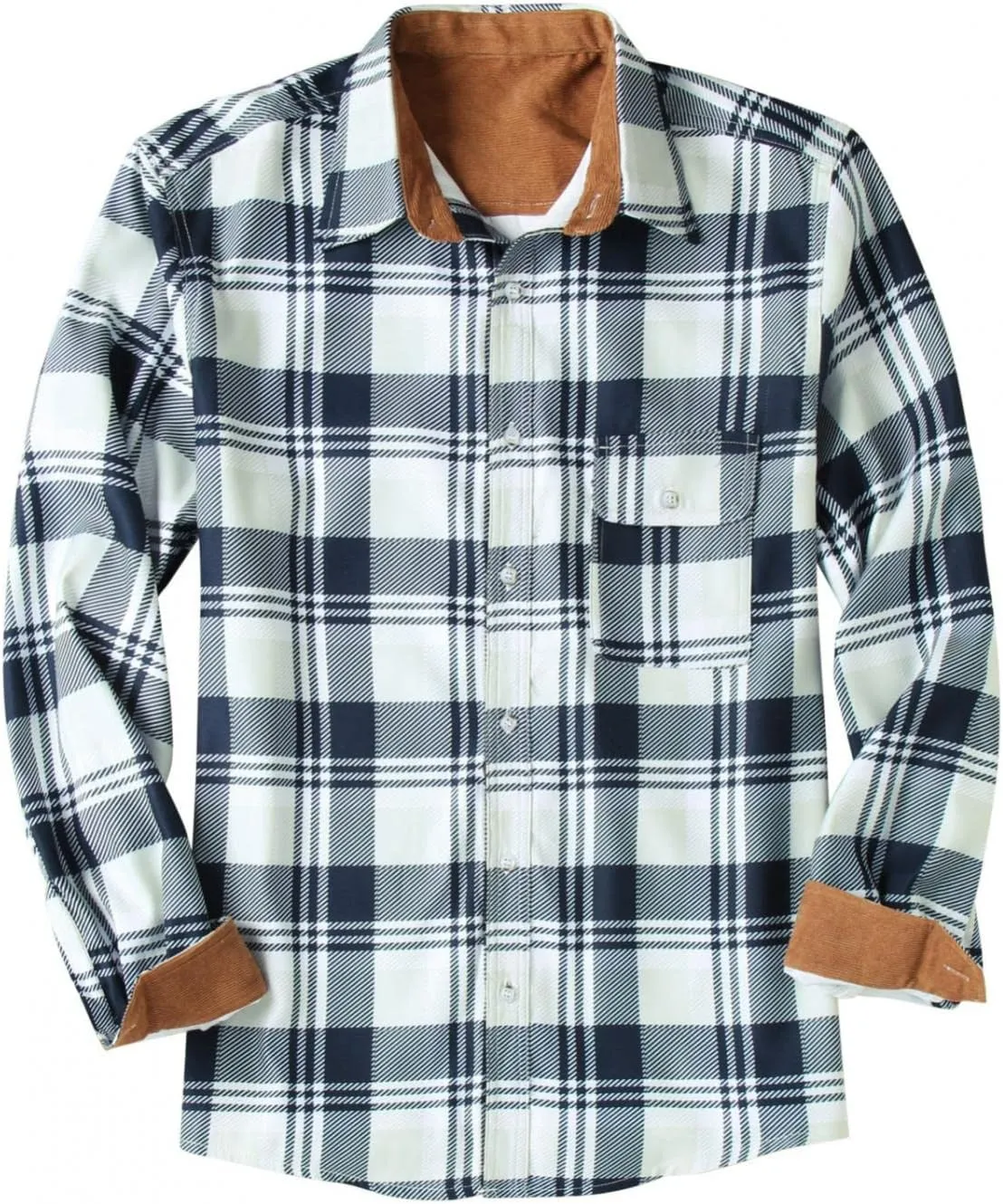 Flannel Shirt for Men Men's Button Down Regular Fit Long Sleeve Plaid Flannel Casual Shirts Men's Cotton Flannel Shirt