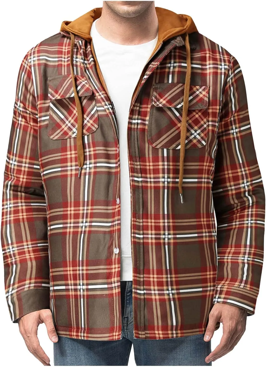 Flannel Shirt for Men Men's Button Down Regular Fit Long Sleeve Plaid Flannel Casual Shirts Men's Cotton Flannel Shirt